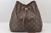 Authentic Louis Vuitton Monogram Neo Noe Drawstring Bag Brown M44887 LV 6677K