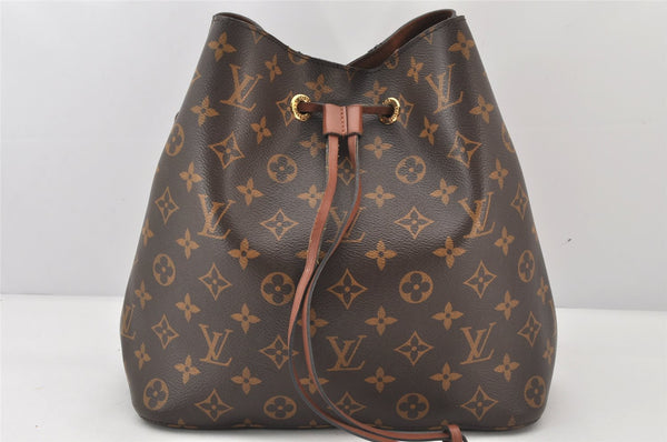 Authentic Louis Vuitton Monogram Neo Noe Drawstring Bag Brown M44887 LV 6677K