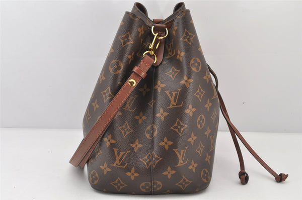 Authentic Louis Vuitton Monogram Neo Noe Drawstring Bag Brown M44887 LV 6677K