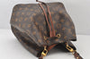 Authentic Louis Vuitton Monogram Neo Noe Drawstring Bag Brown M44887 LV 6677K