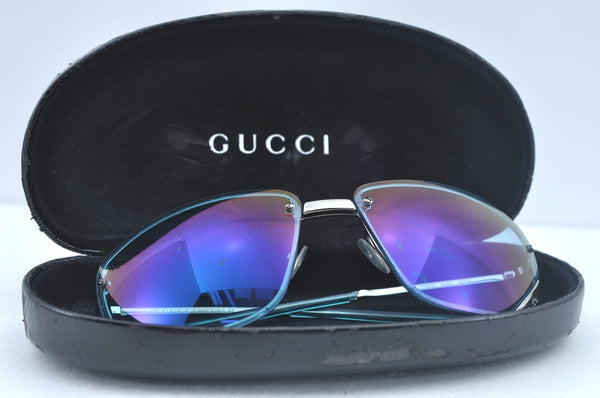 Authentic GUCCI Vintage Sunglasses GG 1692/S Titanium Plastic Blue Silver 6678J