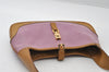 Authentic GUCCI Jackie Shoulder Hand Bag Purse Suede Leather 0013735 Pink 6679I