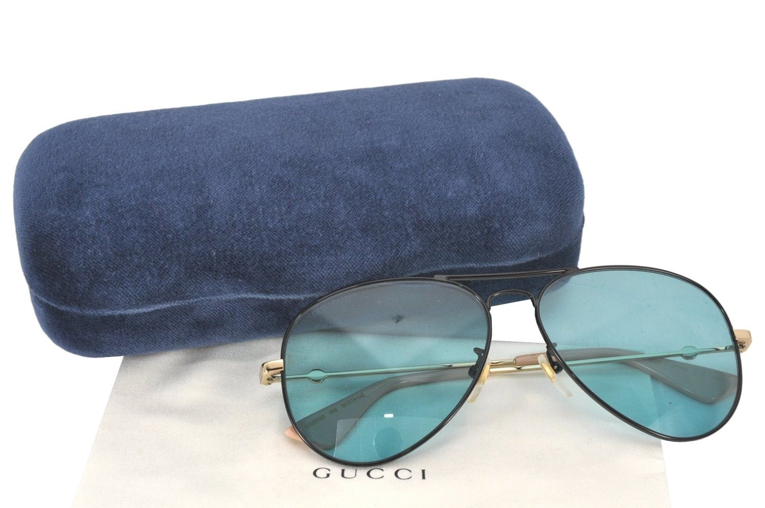 Authentic GUCCI Vintage Sunglasses GG0515S Titanium Green 6679K