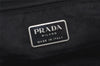 Authentic PRADA Vintage Nylon Tessuto Leather Drawstring Backpack Black 6680I