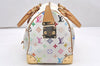 Auth Louis Vuitton Monogram Multicolor Speedy 30 Hand Bag White M92643 LV 6681K