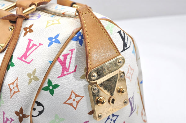 Auth Louis Vuitton Monogram Multicolor Speedy 30 Hand Bag White M92643 LV 6681K