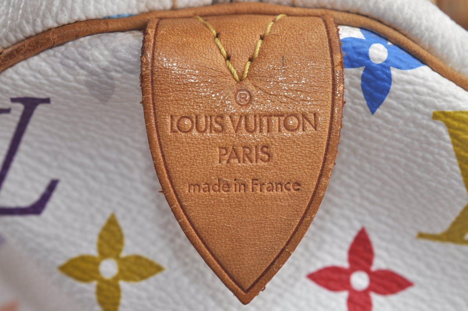 Auth Louis Vuitton Monogram Multicolor Speedy 30 Hand Bag White M92643 LV 6681K