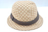 Authentic GUCCI Vintage Diamante Hat Cap Canvas Leather Size XL Brown 6682J