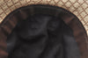 Authentic GUCCI Vintage Diamante Hat Cap Canvas Leather Size XL Brown 6682J