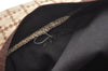 Authentic GUCCI Vintage Diamante Hat Cap Canvas Leather Size XL Brown 6682J