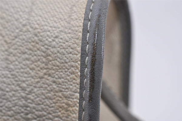 Authentic Christian Dior Honeycomb Shoulder Cross Bag PVC Leather White 6684I