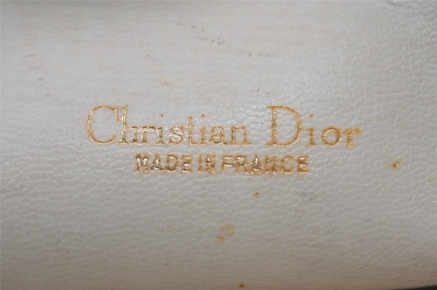 Authentic Christian Dior Honeycomb Shoulder Cross Bag PVC Leather White 6684I