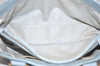 Authentic CELINE Boogie Bag Vintage Hand Bag Purse Leather Light Blue 6685I