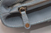 Authentic CELINE Boogie Bag Vintage Hand Bag Purse Leather Light Blue 6685I