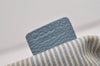 Authentic CELINE Boogie Bag Vintage Hand Bag Purse Leather Light Blue 6685I