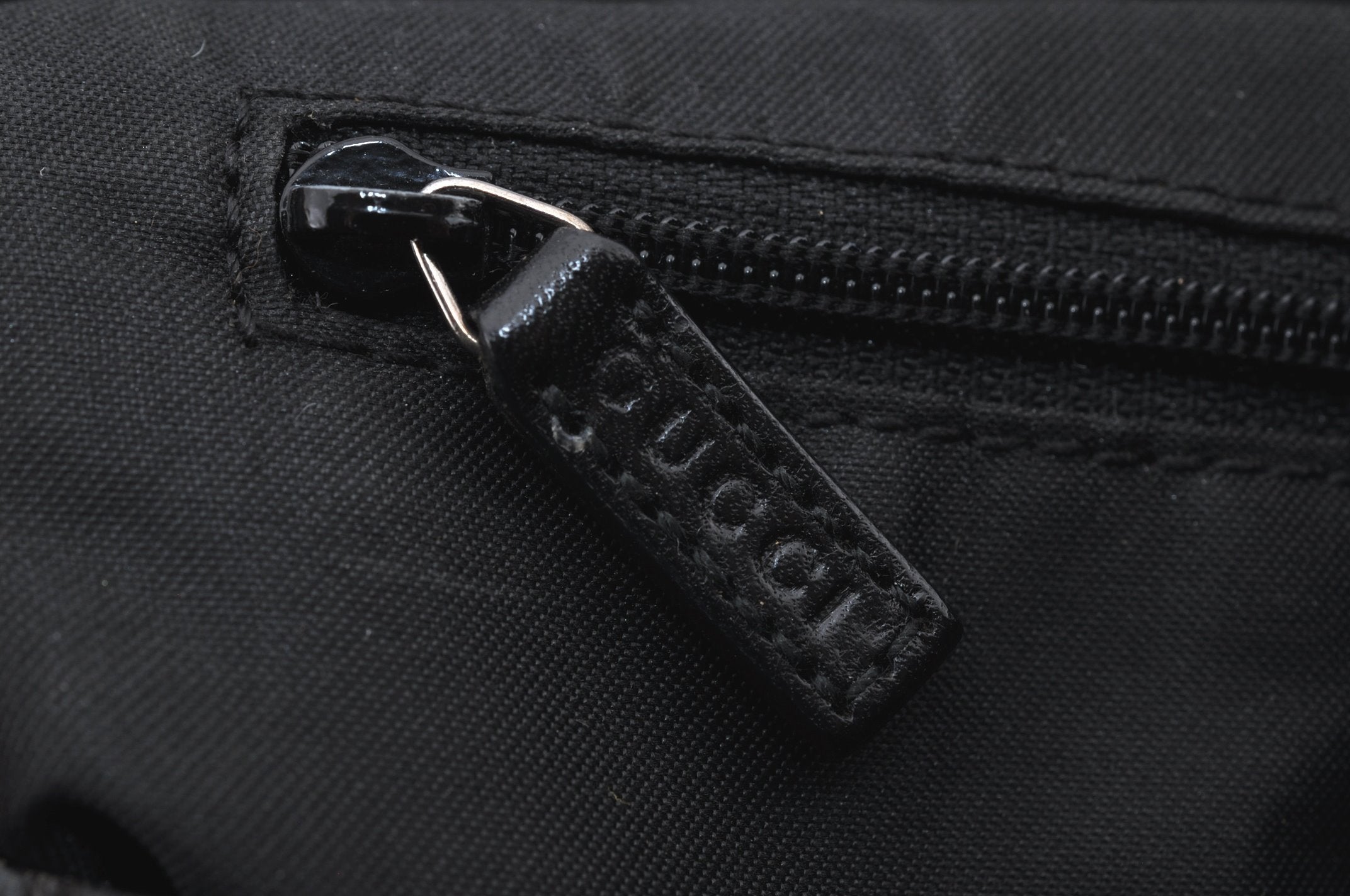 Authentic GUCCI Shoulder Hand Bag Purse GG Nylon Leather 0013766 Black  6685J