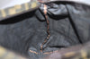 Authentic FENDI Zucca Clutch Hand Bag Purse Nylon Leather Brown Black 6686I