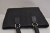 Authentic GUCCI Vintage Shoulder Tote Bag GG Canvas Leather 113019 Black 6686J