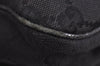 Authentic GUCCI Vintage Shoulder Tote Bag GG Canvas Leather 113019 Black 6686J
