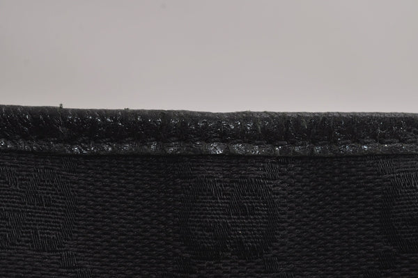 Authentic GUCCI Vintage Shoulder Tote Bag GG Canvas Leather 113019 Black 6686J
