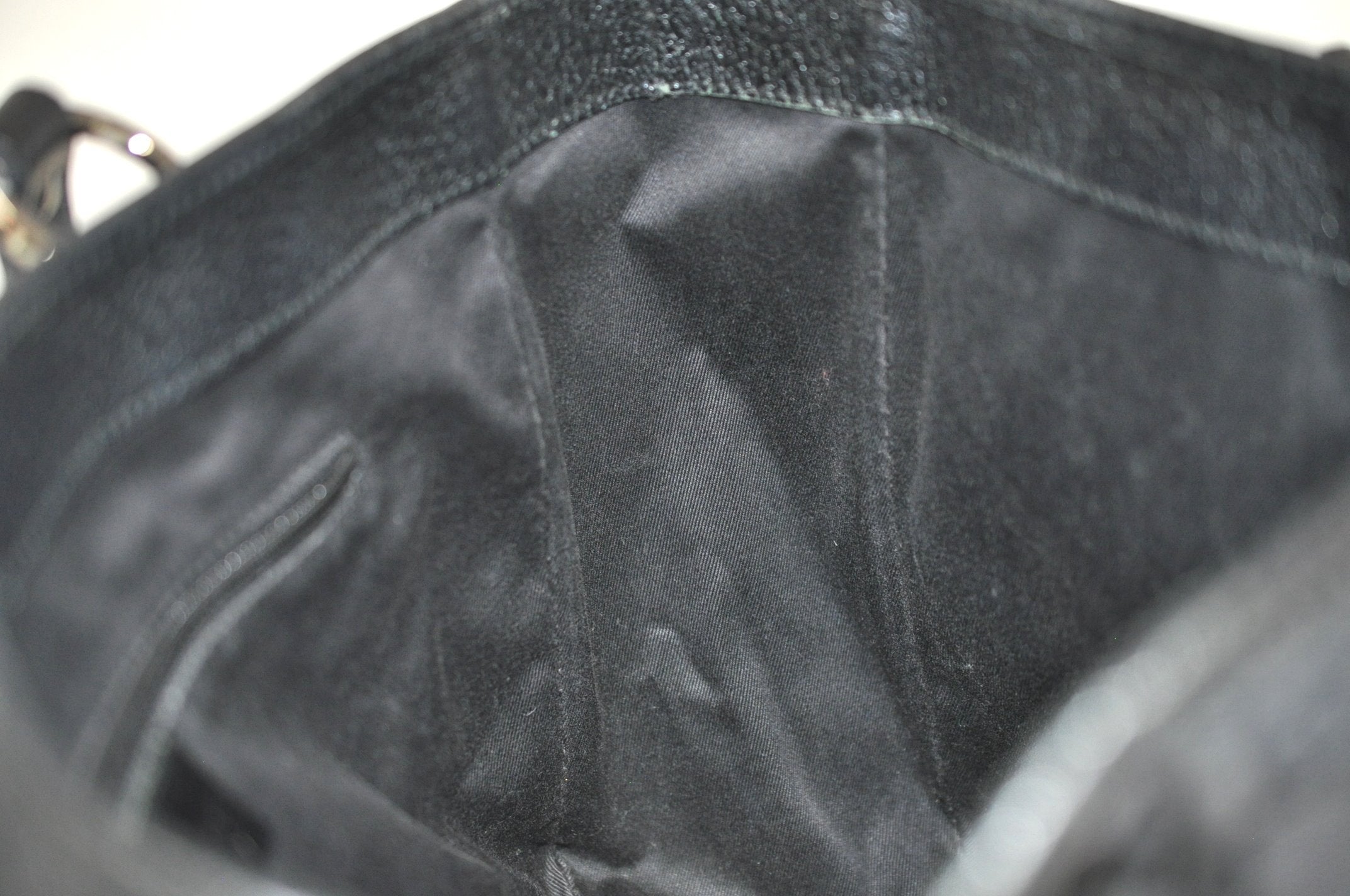 Authentic GUCCI Vintage Shoulder Tote Bag GG Canvas Leather 113019 Black 6686J