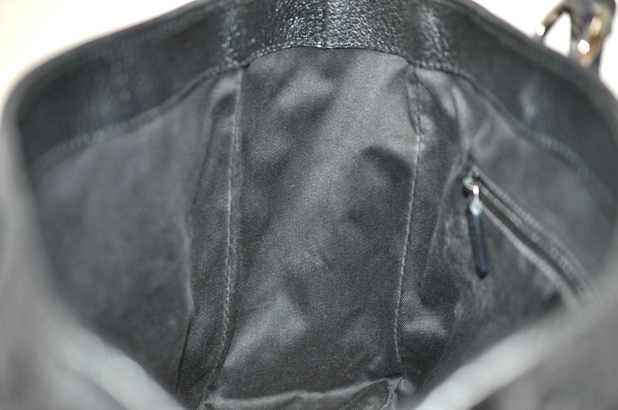 Authentic GUCCI Vintage Shoulder Tote Bag GG Canvas Leather 113019 Black 6686J