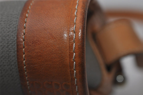 Authentic Christian Dior Shoulder Cross Body Bag Purse PVC Leather Gray 6687I