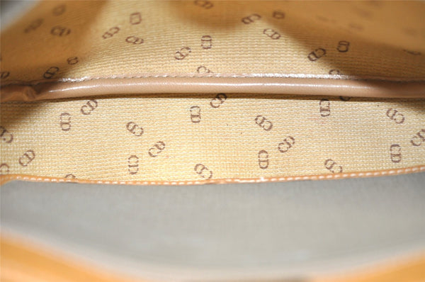 Authentic Christian Dior Shoulder Cross Body Bag Purse PVC Leather Gray 6687I