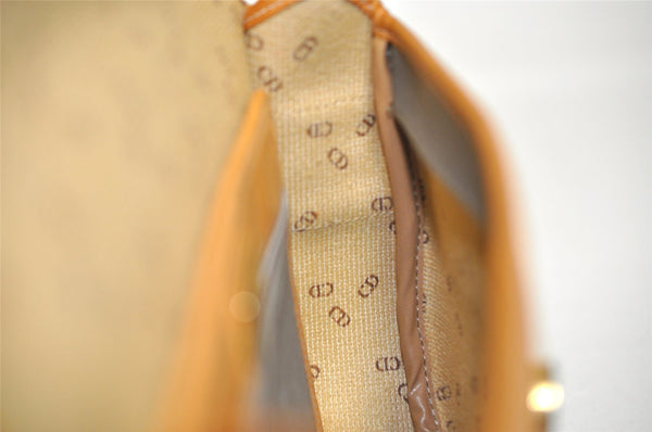 Authentic Christian Dior Shoulder Cross Body Bag Purse PVC Leather Gray 6687I