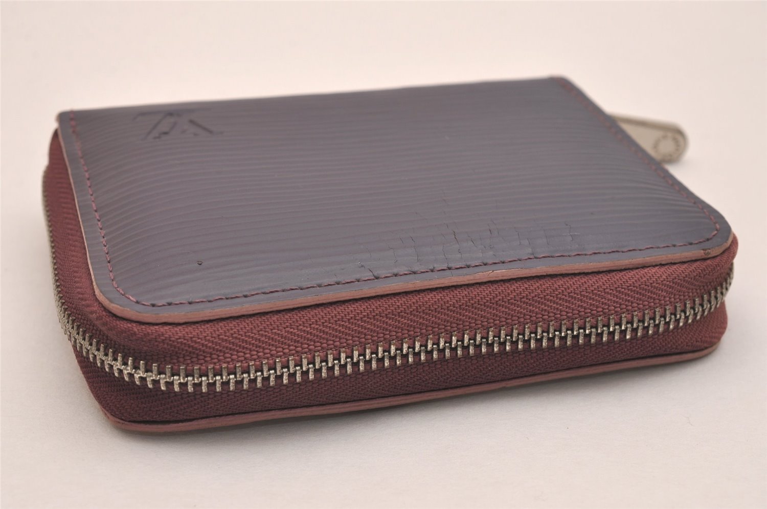 Authentic Louis Vuitton Epi Zippy Coin Purse Case Purple M6015K LV 6687J