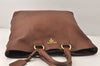 Authentic PRADA Vintage Leather 2Way Shoulder Tote Bag Brown 6687K