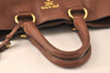 Authentic PRADA Vintage Leather 2Way Shoulder Tote Bag Brown 6687K