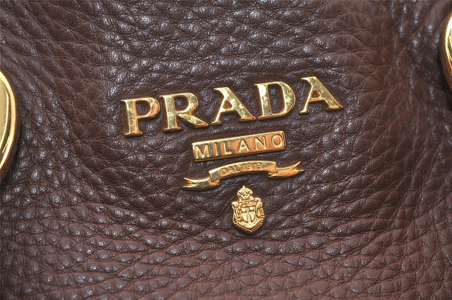 Authentic PRADA Vintage Leather 2Way Shoulder Tote Bag Brown 6687K