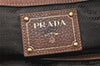 Authentic PRADA Vintage Leather 2Way Shoulder Tote Bag Brown 6687K