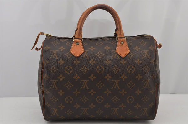 Authentic Louis Vuitton Monogram Speedy 30 Hand Boston Bag M41526 LV 6688J
