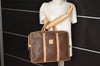 Authentic CELINE Macadam Blason Pattern Briefcase PVC Leather Brown 6689I