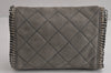 Authentic Stella McCartney Falabella Mini Shoulder Cross Bag Leather Gray 6689J