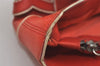Authentic CELINE Boogie Bag Vintage Hand Bag Purse Leather Red 6690I