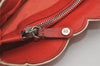 Authentic CELINE Boogie Bag Vintage Hand Bag Purse Leather Red 6690I