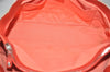 Authentic CELINE Boogie Bag Vintage Hand Bag Purse Leather Red 6690I