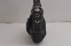 Authentic COACH Signature Shoulder Bag Purse Canvas Leather 6171 Black 6690J