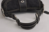 Authentic COACH Signature Shoulder Bag Purse Canvas Leather 6171 Black 6690J