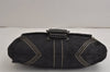 Authentic COACH Signature Shoulder Bag Purse Canvas Leather 6171 Black 6690J