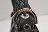 Authentic COACH Signature Shoulder Bag Purse Canvas Leather 6171 Black 6690J