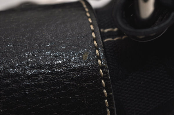 Authentic COACH Signature Shoulder Bag Purse Canvas Leather 6171 Black 6690J