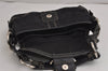 Authentic COACH Signature Shoulder Bag Purse Canvas Leather 6171 Black 6690J