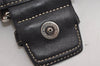 Authentic COACH Signature Shoulder Bag Purse Canvas Leather 6171 Black 6690J