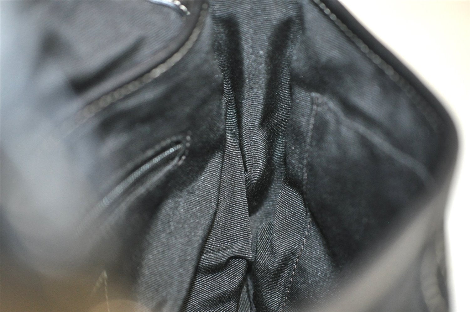 Authentic COACH Signature Shoulder Bag Purse Canvas Leather 6171 Black 6690J