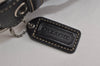 Authentic COACH Signature Shoulder Bag Purse Canvas Leather 6171 Black 6690J