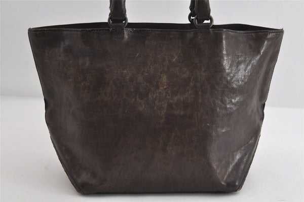 Authentic BOTTEGA VENETA Intrecciato Leather Shoulder Tote Bag Brown 6691I